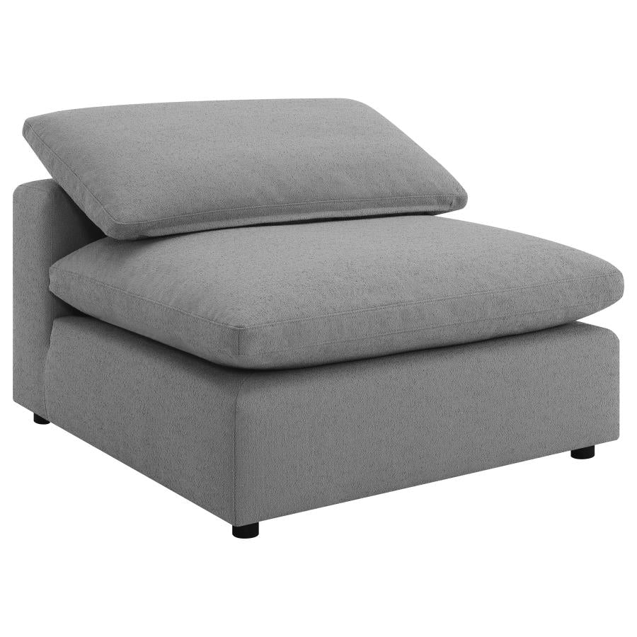 RALEIGH 6-PIECE BOUCLE UPHOLSTERED MODULAR SECTIONAL GREY