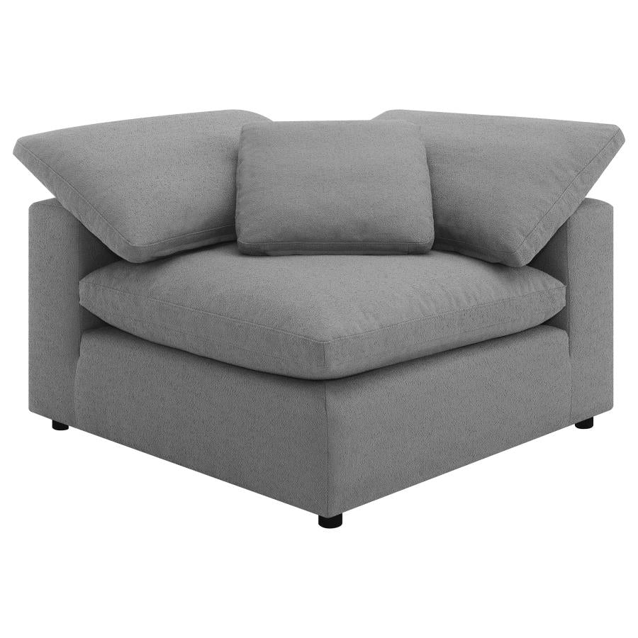 RALEIGH 6-PIECE BOUCLE UPHOLSTERED MODULAR SECTIONAL GREY