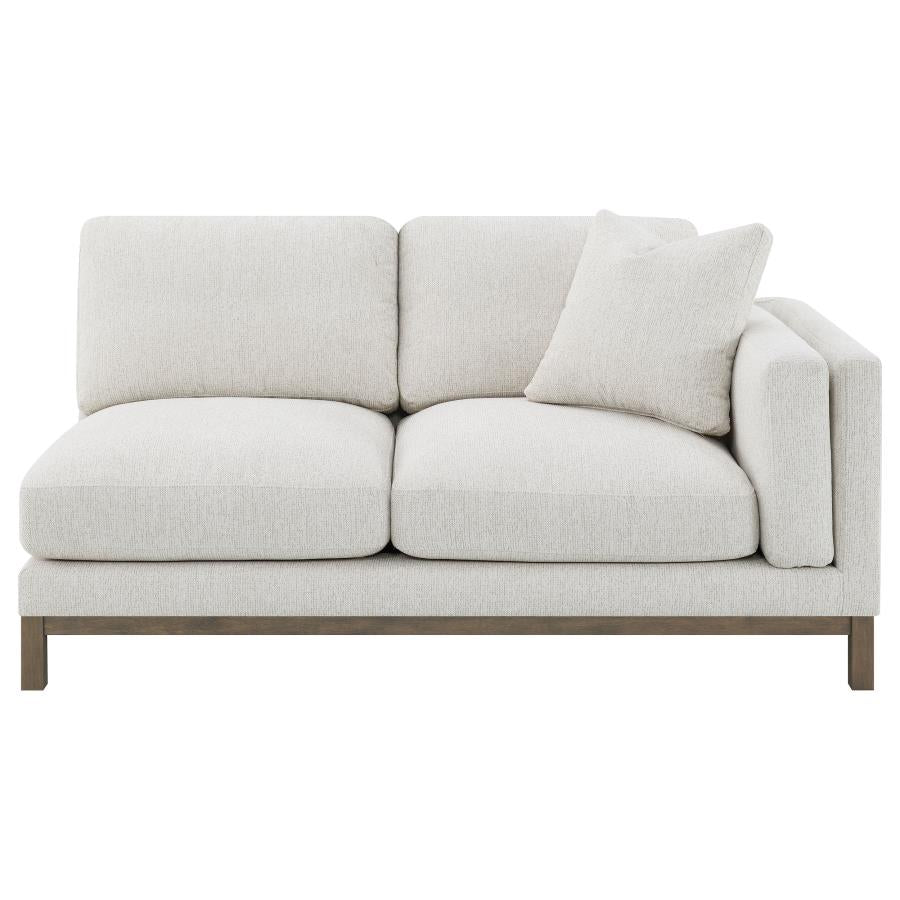 GENEVA BOUCLE UPHOLSTERED SECTIONAL CHAISE SOFA SAND