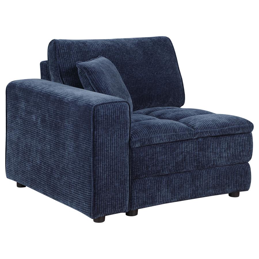 ATLANTIC 5-PIECE UPHOLSTERED MODULAR SECTIONAL SOFA BLUE
