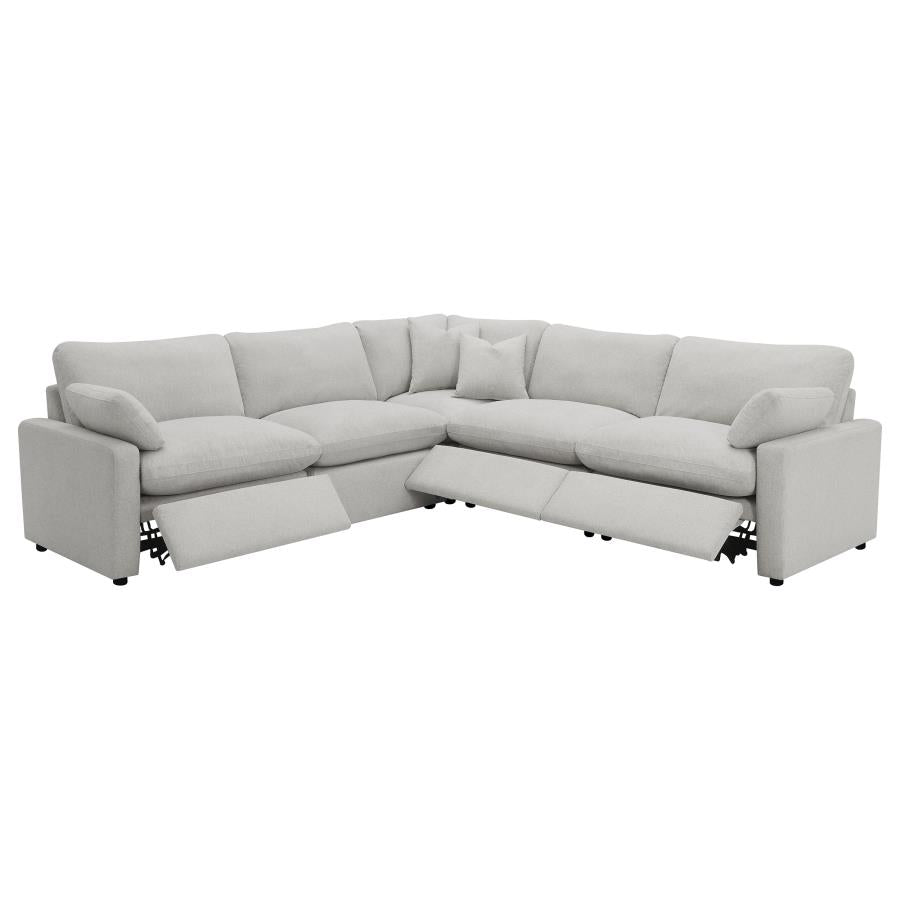 COLLINS 5-PIECE MODULAR POWER RECLINING SECTIONAL GREY