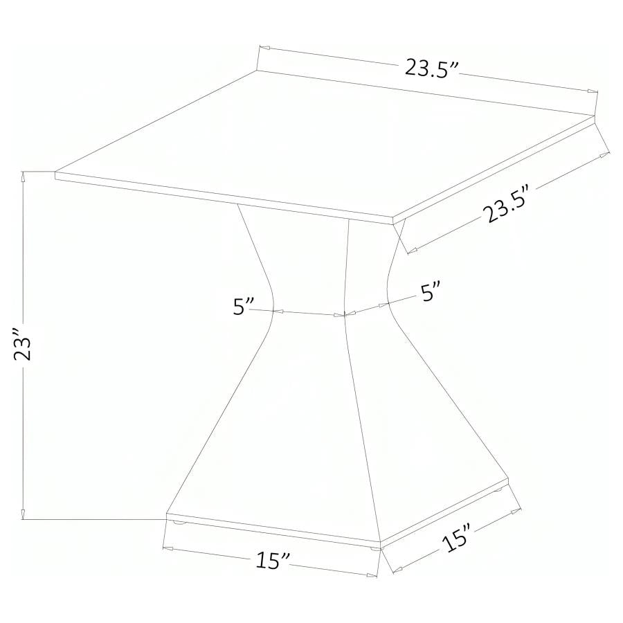 JENNY GLASS TOP STAINLESS STEEL SIDE END TABLE CHROME