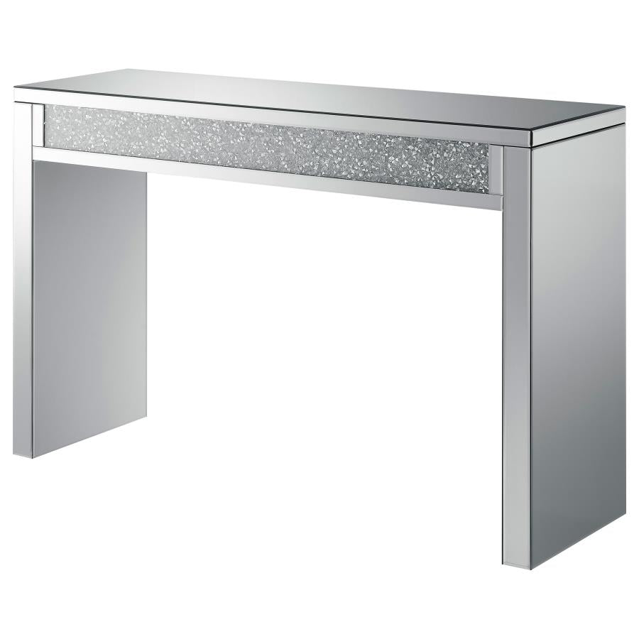 GILLIAN MIRRORED ACRYLIC ENTRYWAY CONSOLE TABLE SILVER