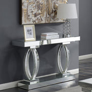 AMALIA MIRRORED ACRYLIC ENTRYWAY SOFA CONSOLE TABLE SILVER