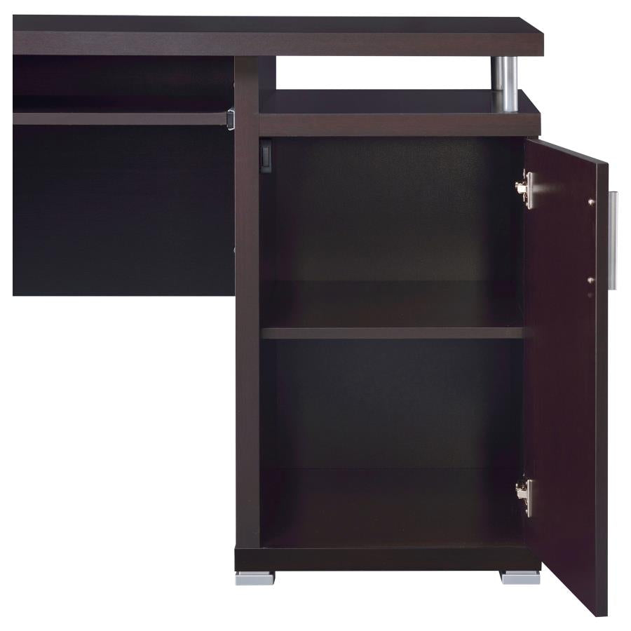 TRACY 55-INCH 2-DRAWER OFFICE COMPUTER DESK CAPPUCCINO