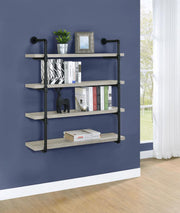 ELMCREST 39-INCH 4-SHELF WALL BOOKSHELF GREY DRIFTWOOD