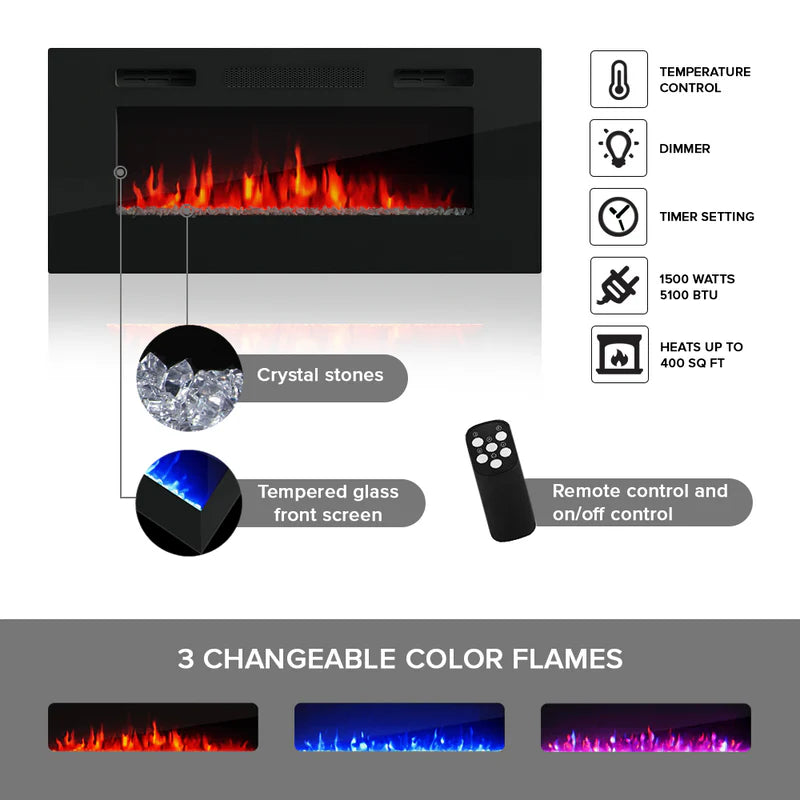 BOSTON 01 FIREPLACE TV STAND