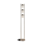 MUNSON 65-INCH 3 SWIVEL LIGHTS METAL FLOOR LAMP SILVER