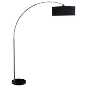KAWKE 81-INCH ARCHED DRUM SHADE METAL FLOOR LAMP BLACK