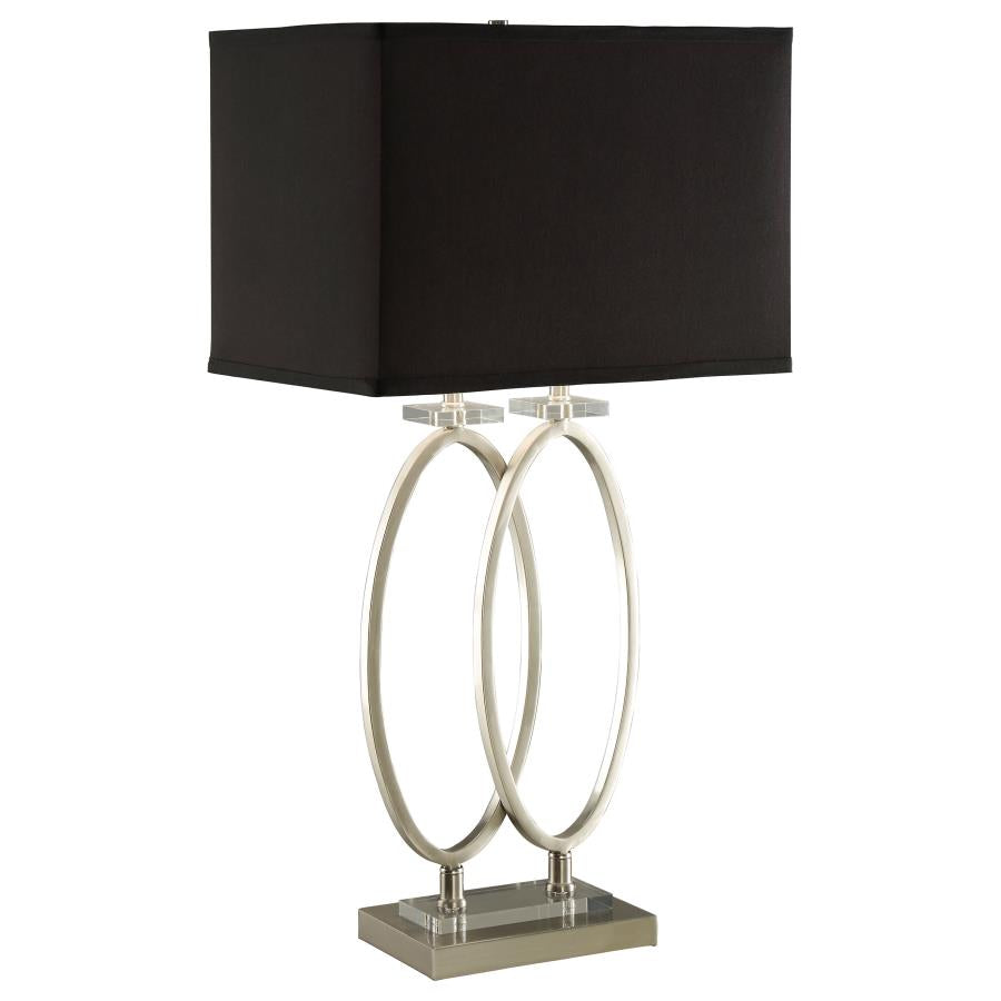 IZUKU 29-INCH RECTANGULAR SHADE TABLE LAMP BRUSH NICKEL