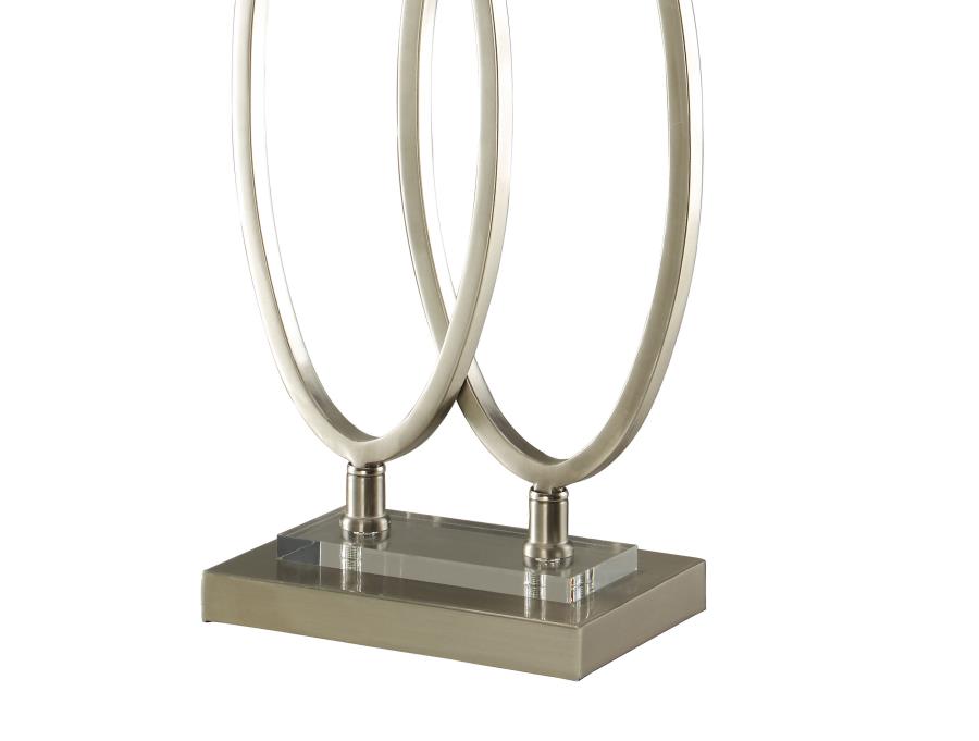 IZUKU 29-INCH RECTANGULAR SHADE TABLE LAMP BRUSH NICKEL