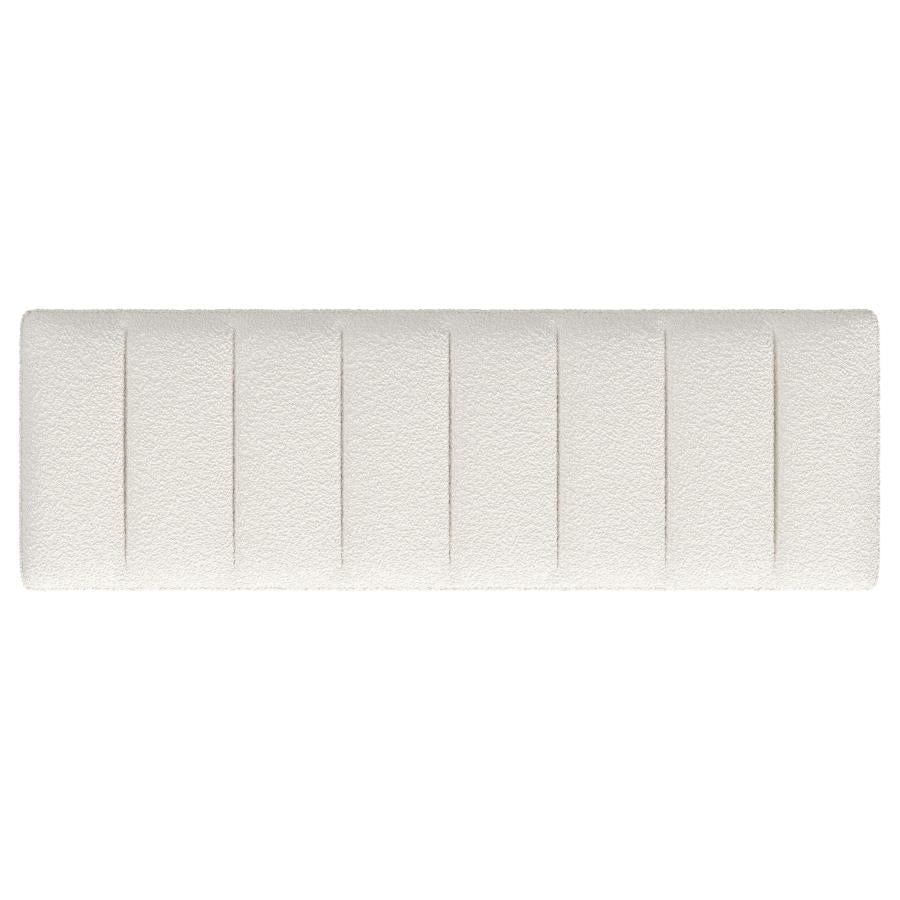 MESA BOUCLE UPHOLSTERED TUFTED ACCENT BENCH VANILLA