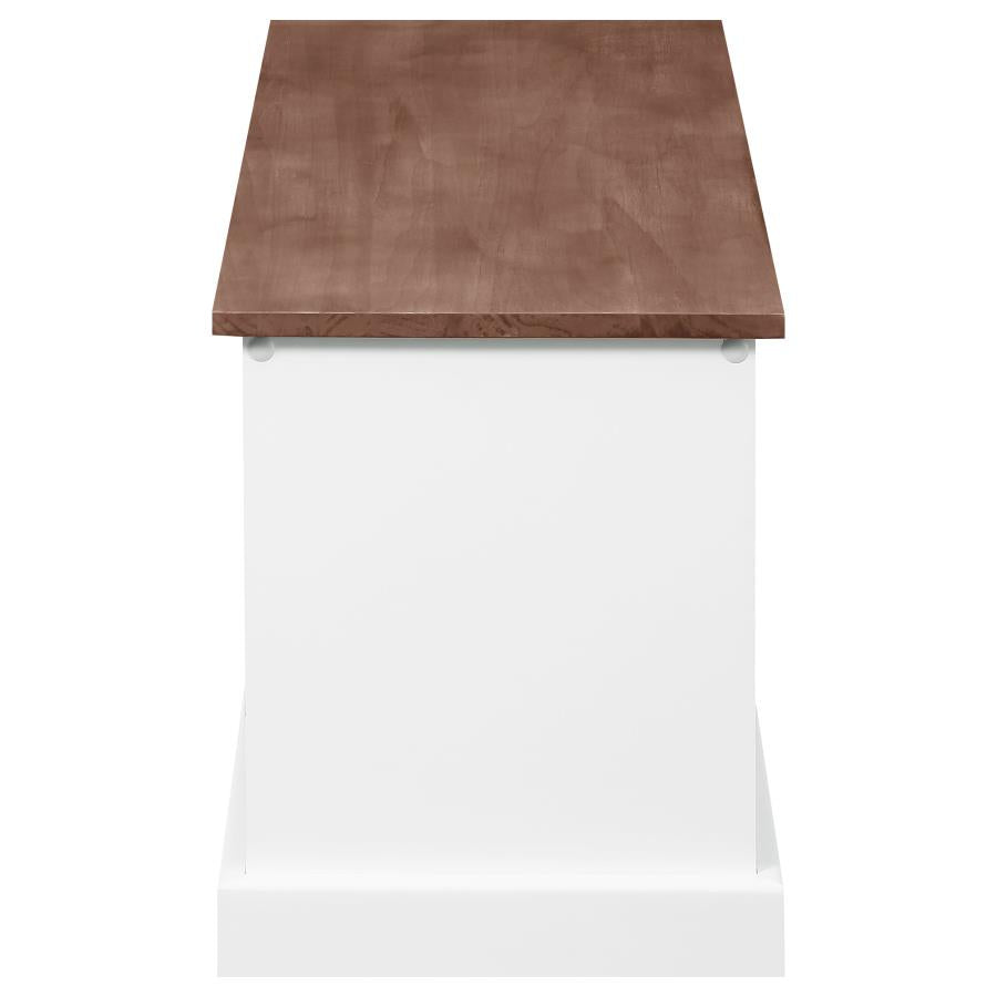 ALMA 3-DRAWER STORAGE BENCH WEATHERED BROWN AND WHITE