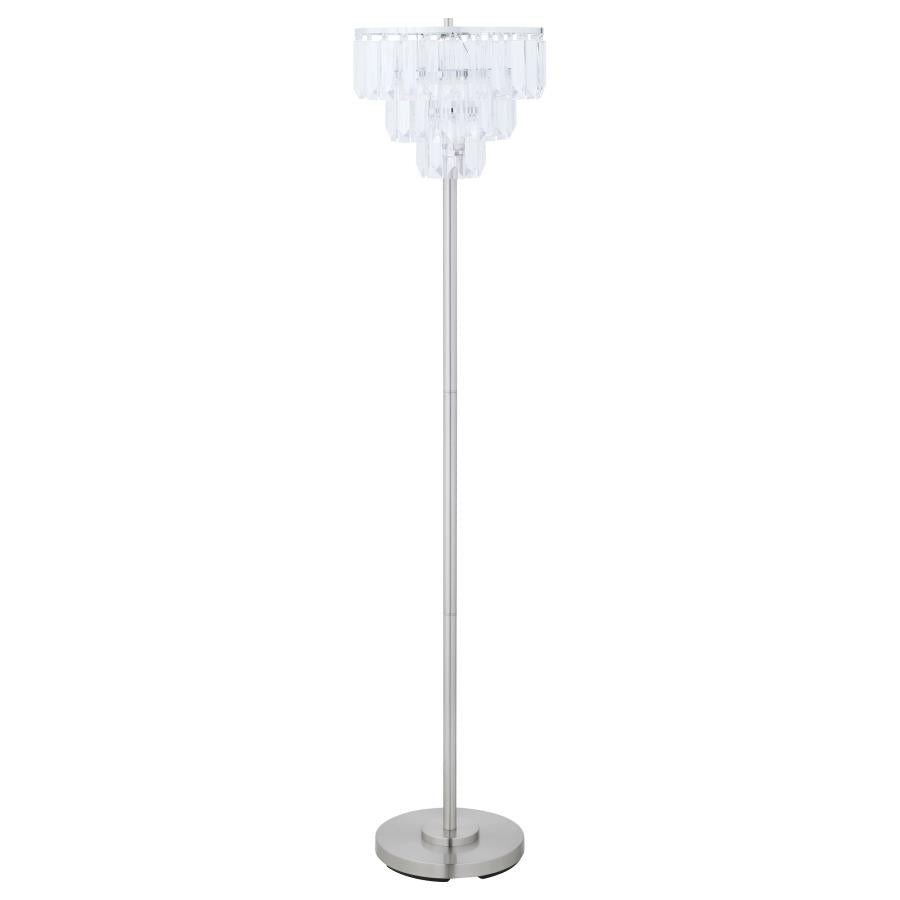ANYA 61-INCH HANGING CRYSTAL METAL FLOOR LAMP CHROME