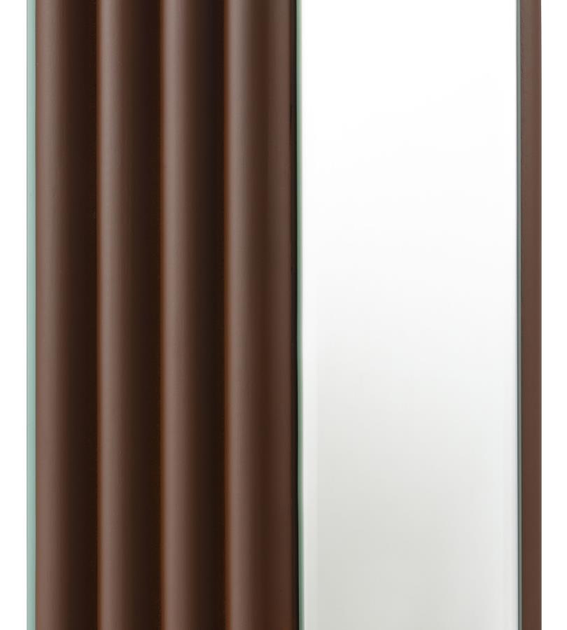 ELENA 67-INCH SQUARE TAPERED MIRRORED FLOOR LAMP BROWN