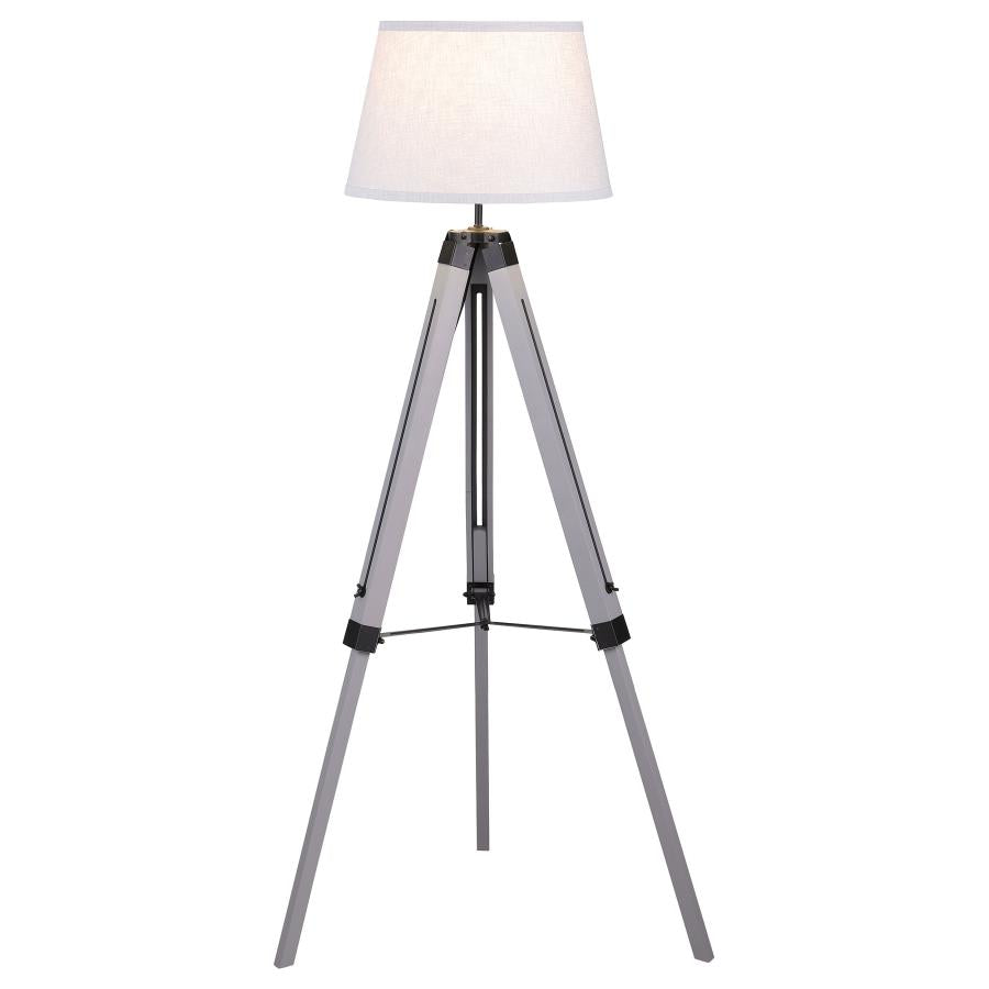 DAYTON 56-INCH EMPIRE SHADE METAL TRIPOD FLOOR LAMP GREY