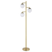 SENA 66-INCH SPHERICAL BULB TREE METAL FLOOR LAMP GOLD