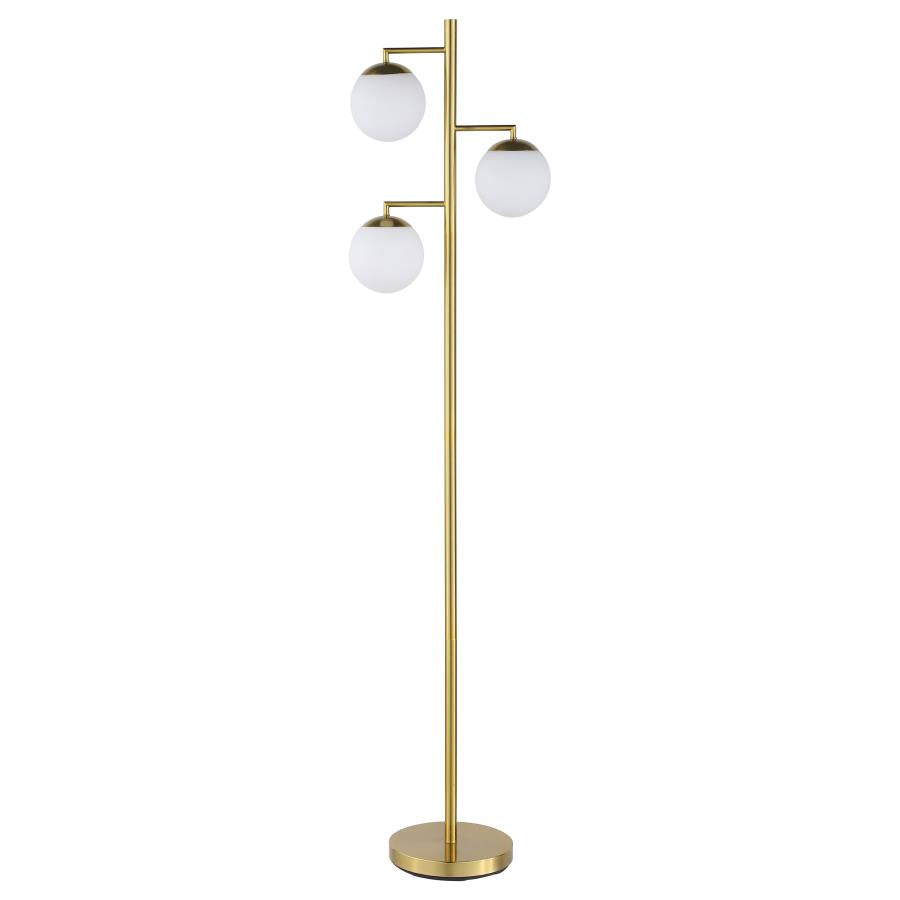 SENA 66-INCH SPHERICAL BULB TREE METAL FLOOR LAMP GOLD