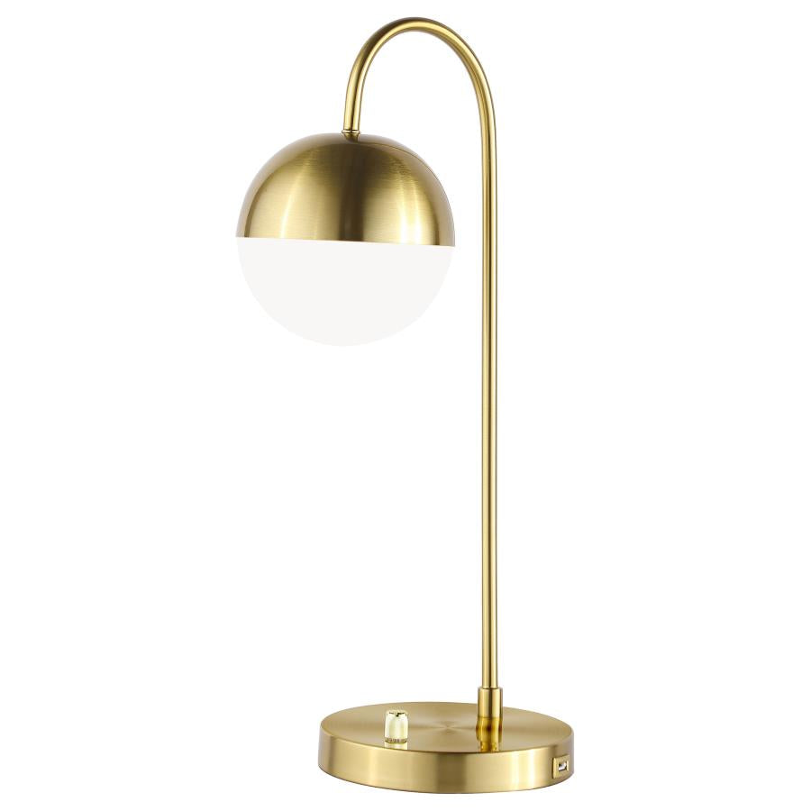MERRICK 21-INCH SPHERICAL ARCHED BEDSIDE TABLE LAMP GOLD
