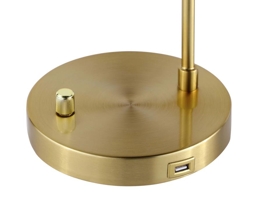 MERRICK 21-INCH SPHERICAL ARCHED BEDSIDE TABLE LAMP GOLD