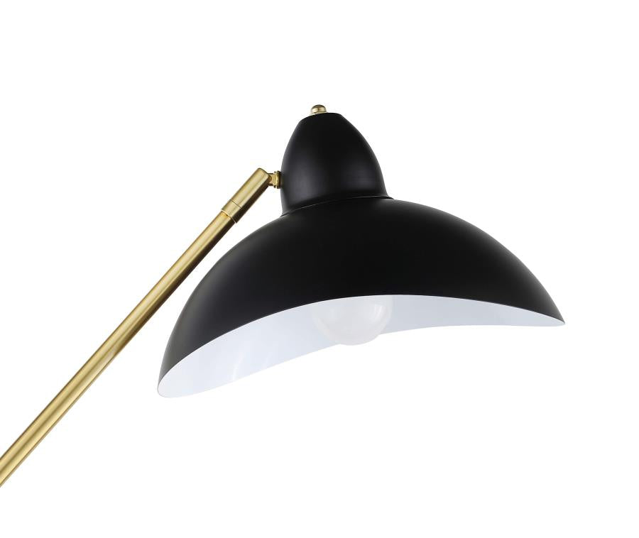 LUCIEN 69-INCH DOME SHADE METAL TASK FLOOR LAMP BLACK