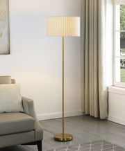 RAMIRO 66-INCH DRUM SHADE METAL FLOOR LAMP GOLD
