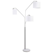 JIROU 84-INCH DRUM SHADE TREE FLOOR LAMP SATIN NICKEL