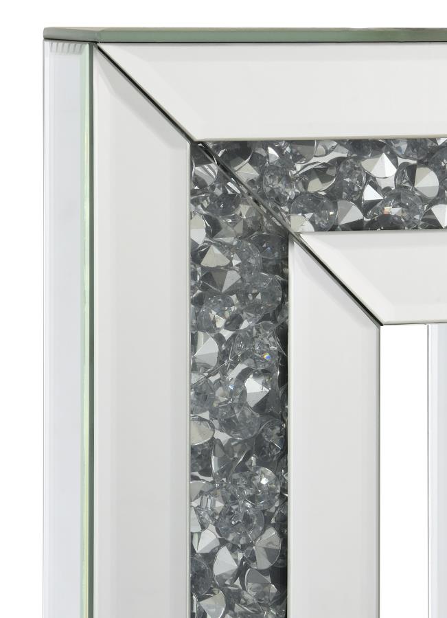 AYELET 30-INCH TAPERED SHADE MIRRORED TABLE LAMP SILVER