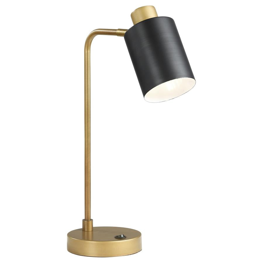CHERISE 18-INCH ADJUSTABLE ANGLE TABLE LAMP ANTIQUE BRASS