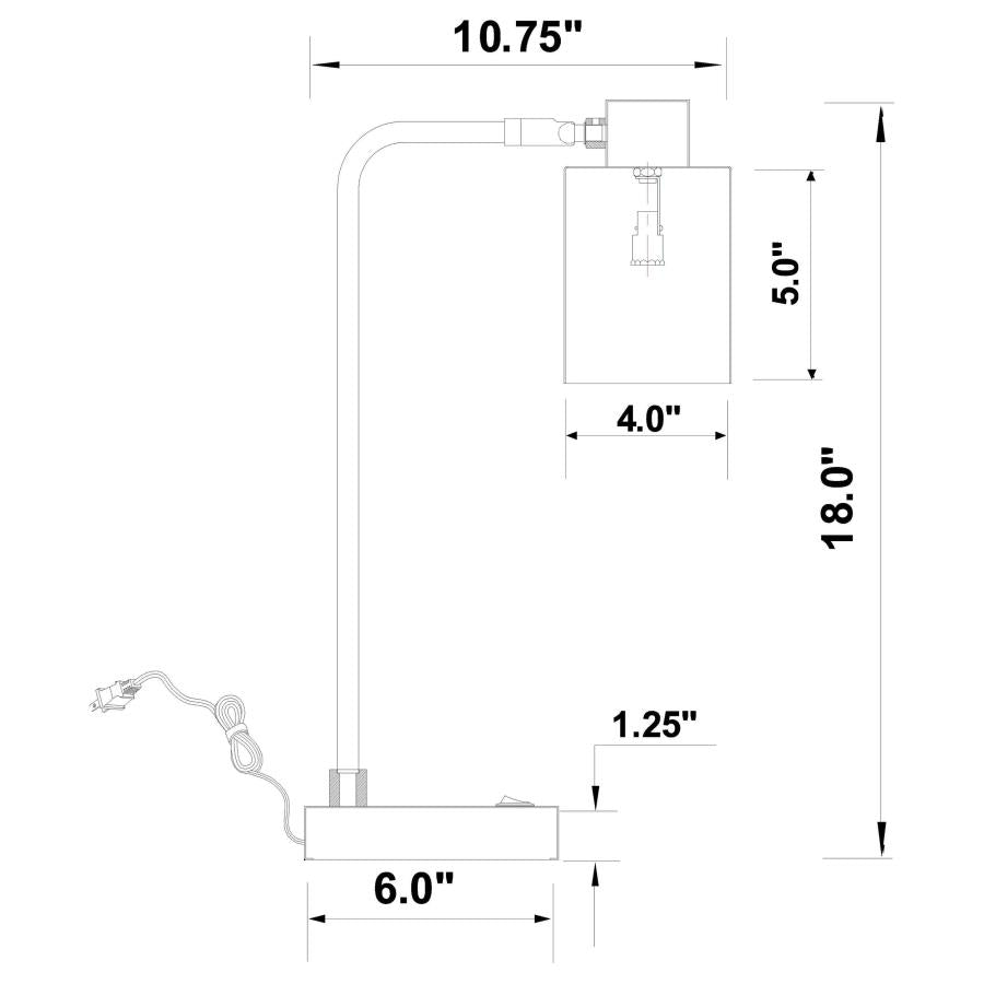 CHERISE 18-INCH ADJUSTABLE ANGLE TABLE LAMP ANTIQUE BRASS