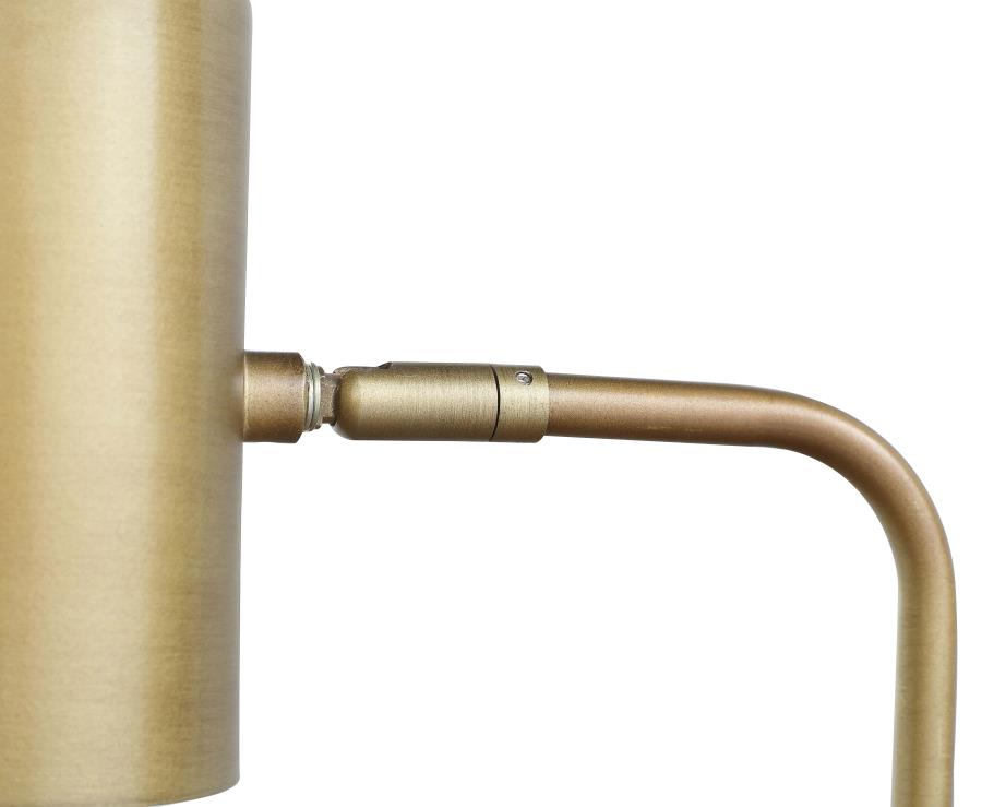 JODIE 55-INCH ADJUSTABLE FLOOR LAMP SIDE TABLE ANTIQUE BRASS