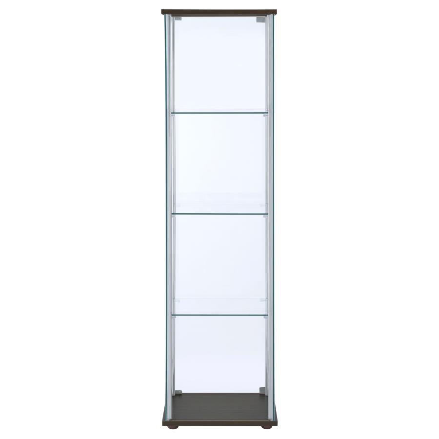 BELLATRIX 4-SHELF CLEAR GLASS CURIO