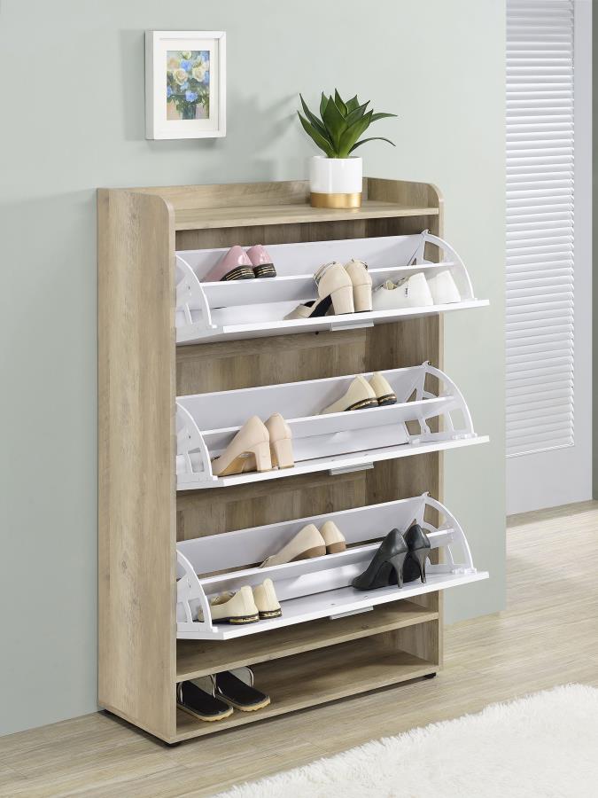DENIA 3-TIER ENGINEERED WOOD SHOE CABINET
