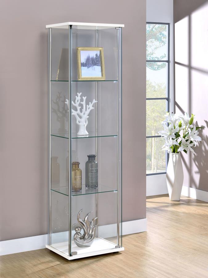 BELLATRIX 4-SHELF CLEAR GLASS CURIO