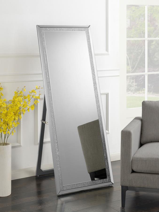 GIDDISH 24 X 64 INCH FULL LENGTH STANDING MIRROR SILVER