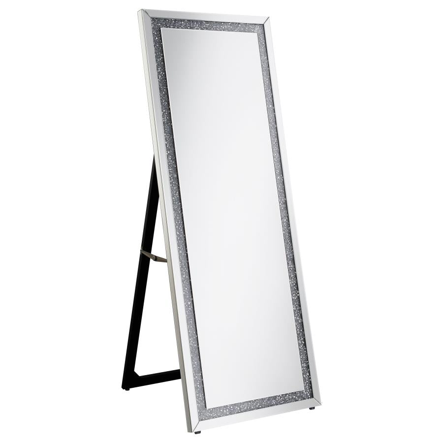 SERAPHINA 24 X 64 INCH ACRYLIC FRAMED STANDING MIRROR SILVER