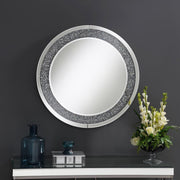 LIXUE 32 X 32 INCH ROUND WALL MIRROR LED LIGHTING SILVER