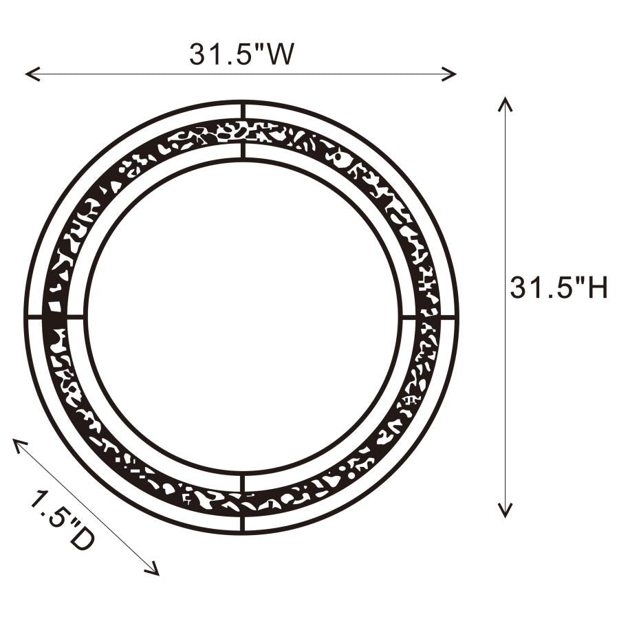 LIXUE 32 X 32 INCH ROUND WALL MIRROR LED LIGHTING SILVER