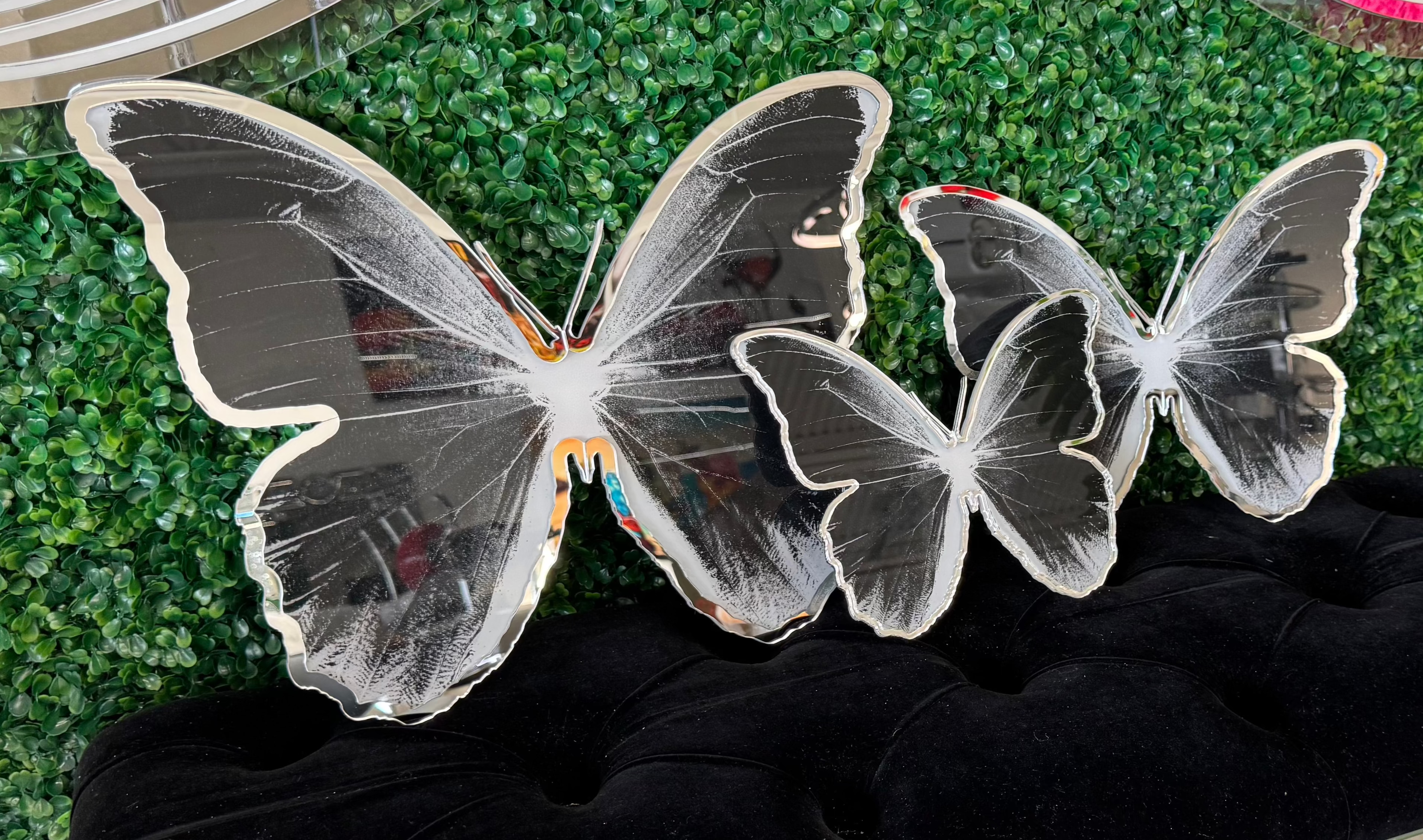 3 PCS SET ACRYLIC BUTTERFLY WITH MIRROR