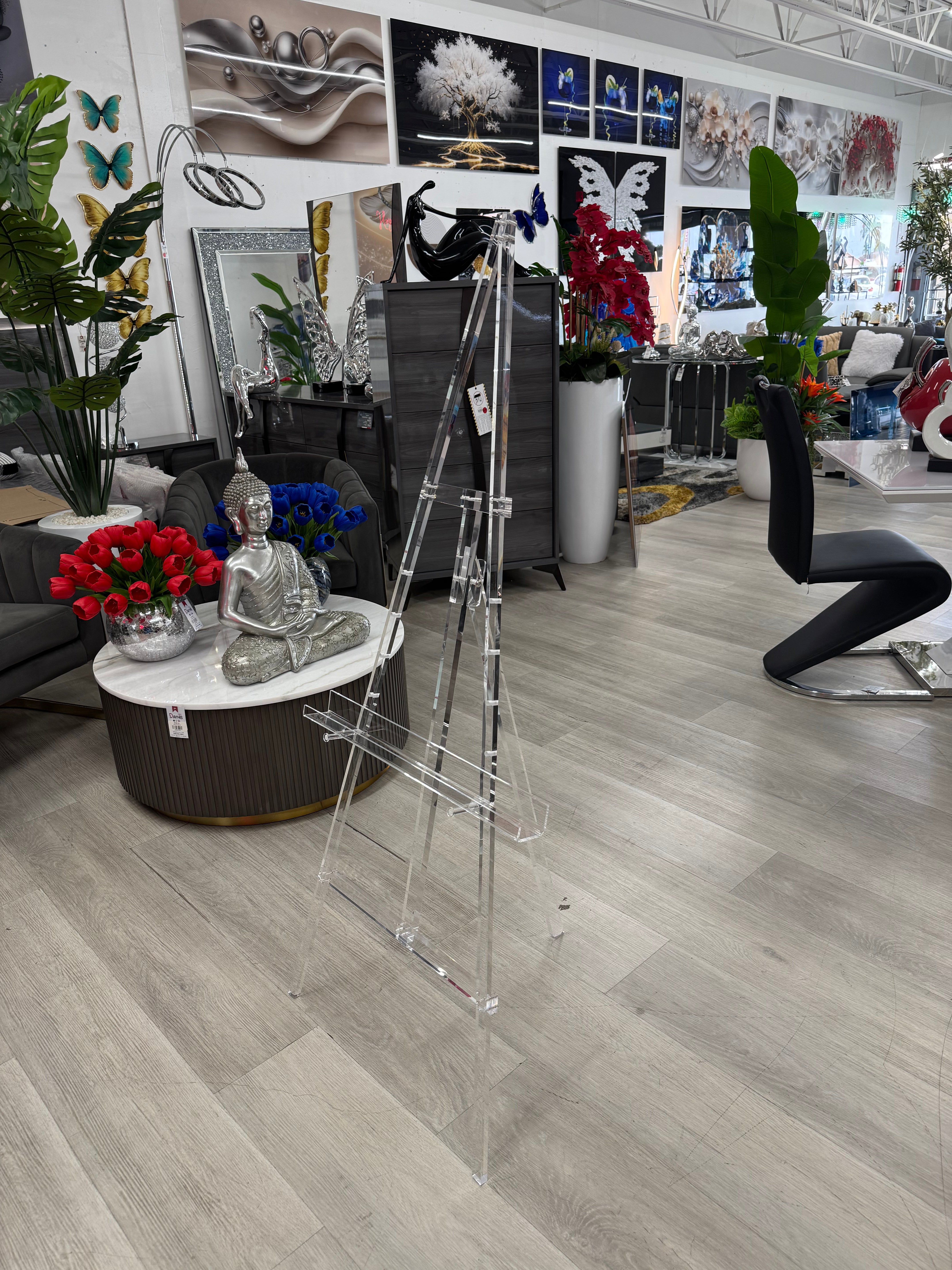 CLEAR ACRYLIC DISPLAY EASEL