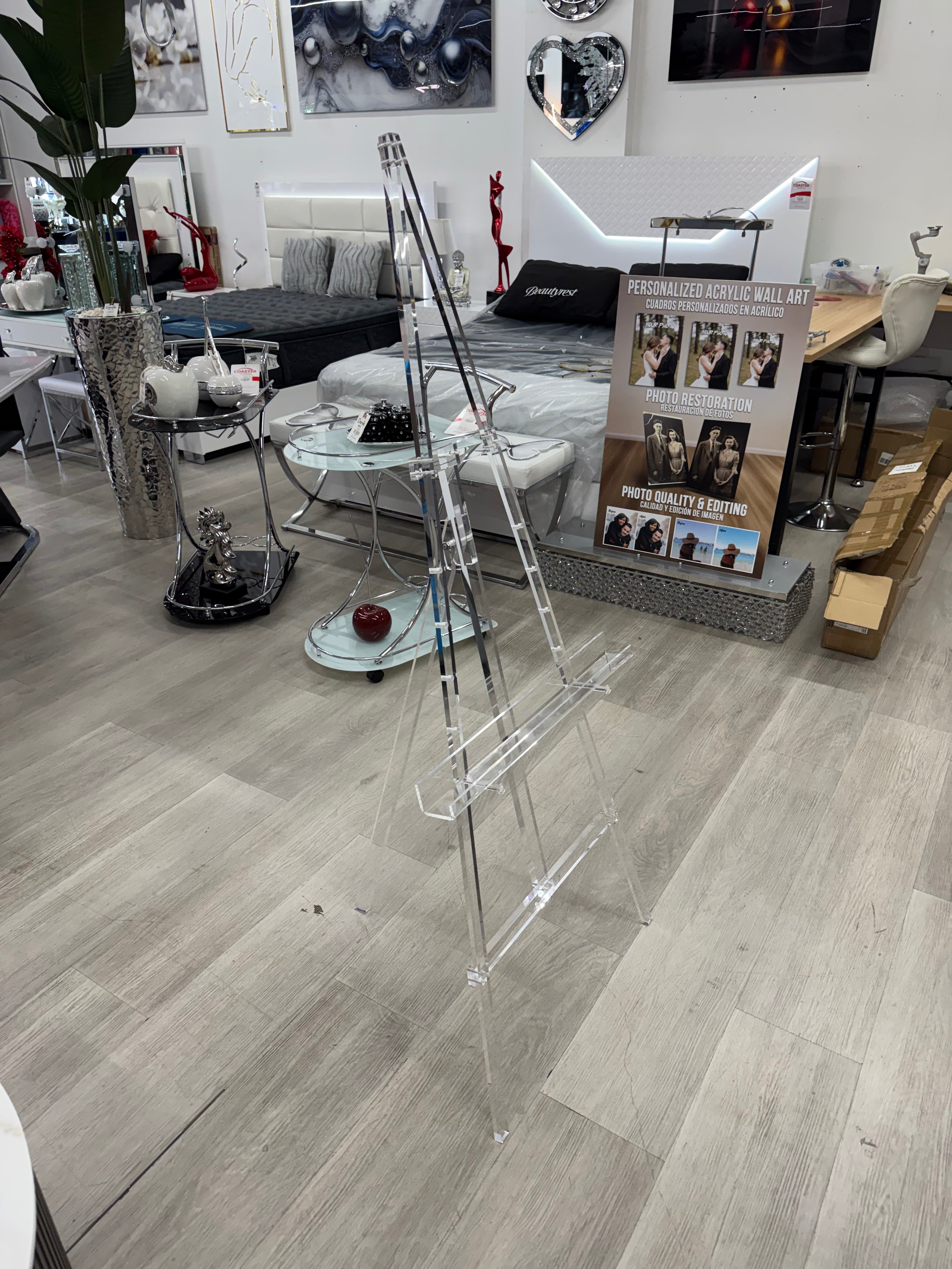 CLEAR ACRYLIC DISPLAY EASEL