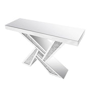 CRUSHED DIAMOND MIRROR CONSOLE TABLE