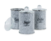 3PC COFFEE, TEA, SUGAR CANISTER SET.