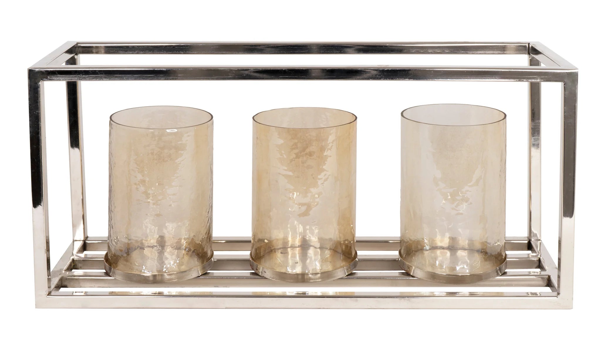 TABLETOP 3 CANDLE HOLDER LANTERN.