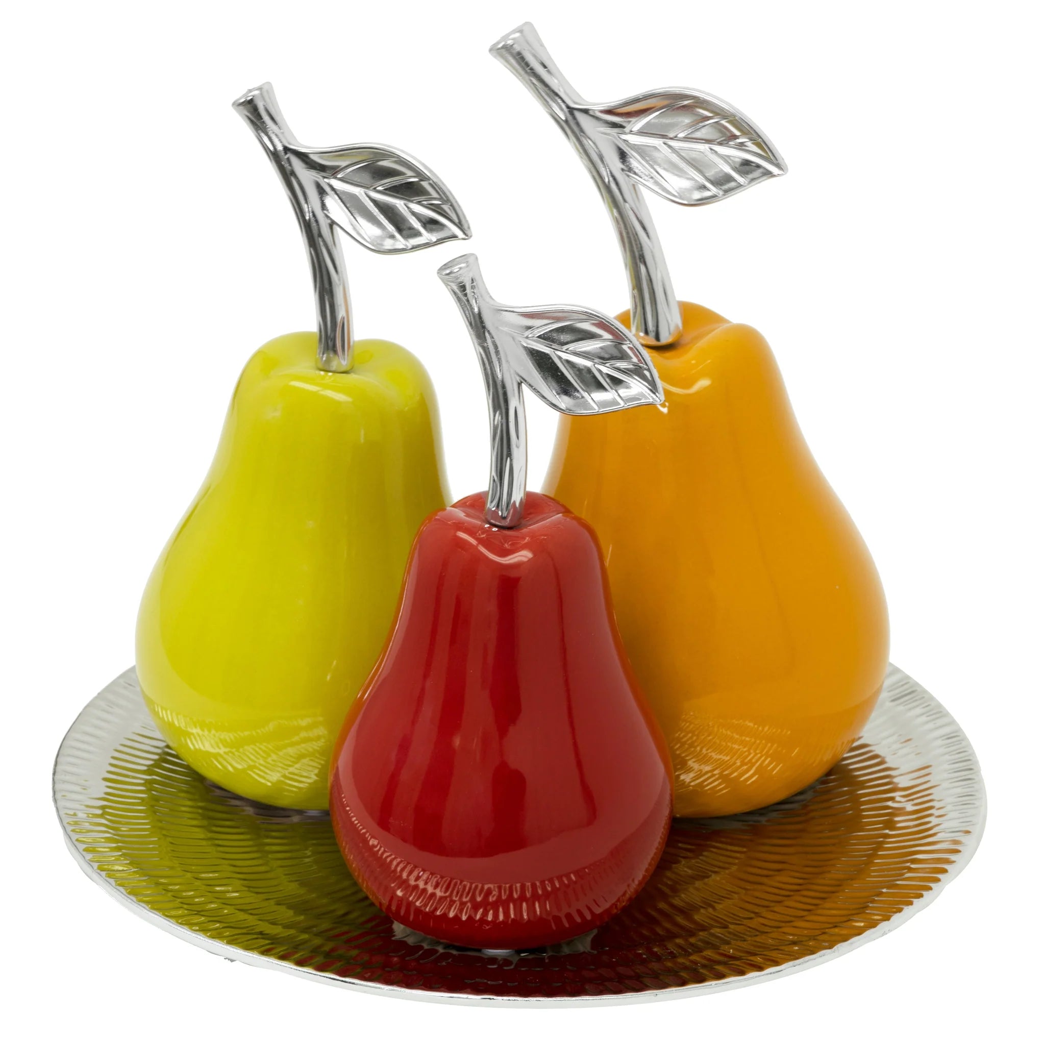 4PC MULTI-COLOR PEAR KITCHEN DECOR