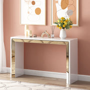 GOLD & WHITE MIRROR CONSOLE TABLE