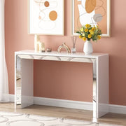 WHITE & MIRROR CONSOLE TABLE