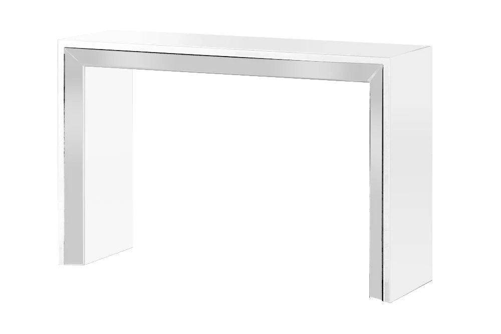 WHITE & MIRROR CONSOLE TABLE