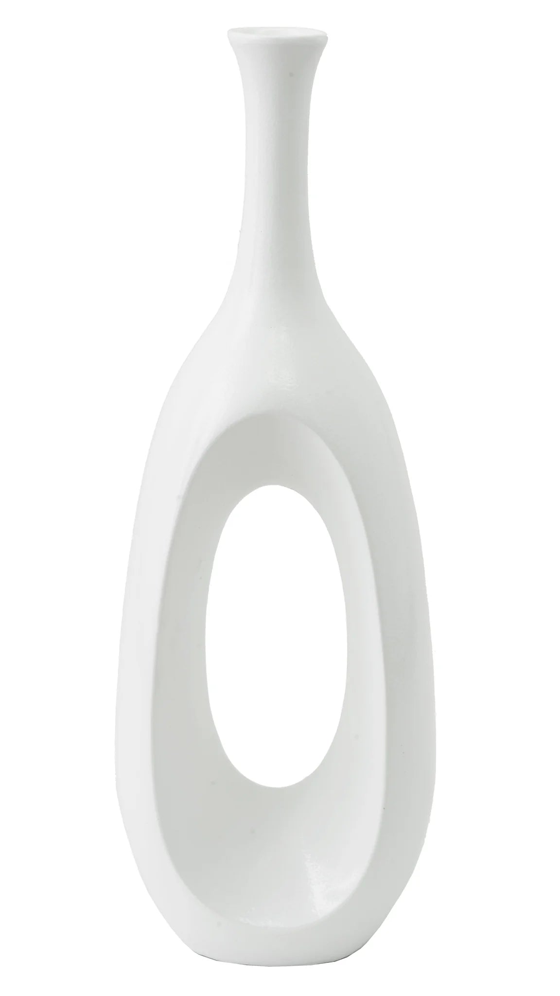 WHITE MODERN FLOOR VASE PLANTER