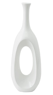 WHITE MODERN FLOOR VASE PLANTER